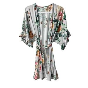 Plum Pretty Sugar Anthropologie Floral Duster Robe